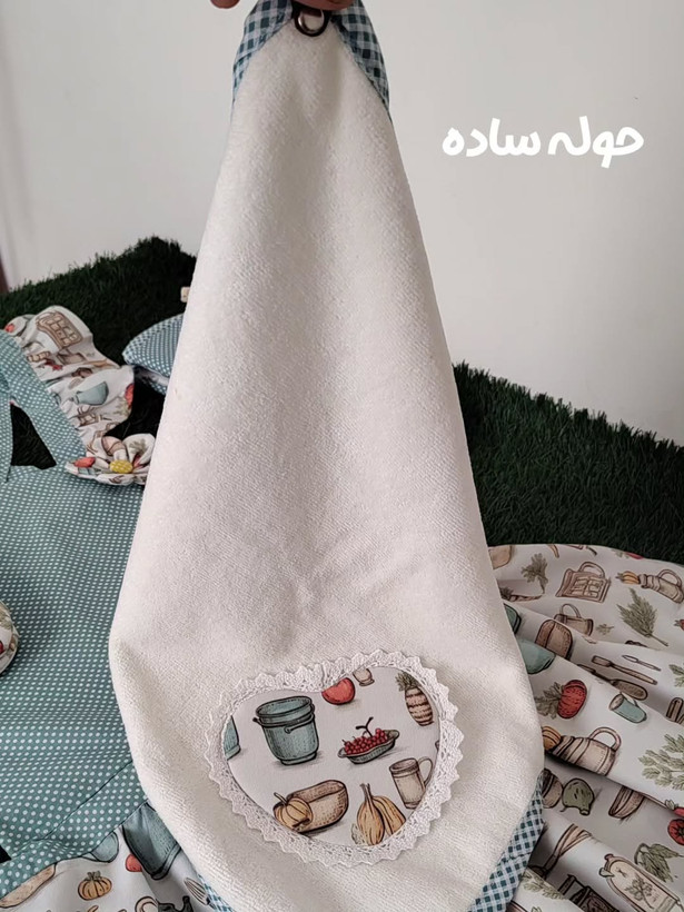 سرویس آشپزخانه پارچه ای ۱۱تکه (مدل نسترن)